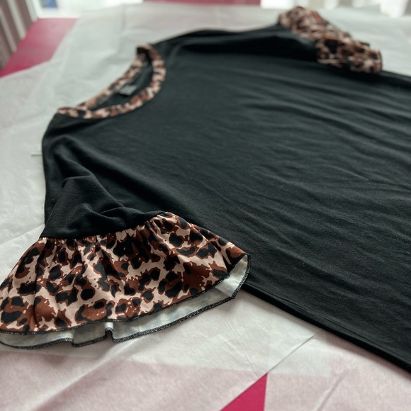 NWOT Shein sz L leopard tshirt tunic - Picture 3 of 9